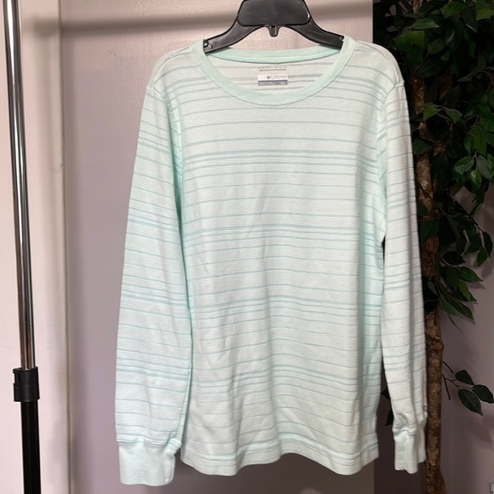 Columbia Omni Wick Long Sleeve Striped Thermal Shirt Women's Size L